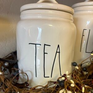 Rae Dunn M Stamped Tea canister